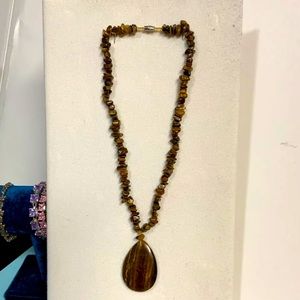 Vintage Tiger’s Eye Gemstone Necklace